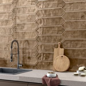 CARRELAGE MURAL DECORATIF POLO COPER 75x300MM BRILLANT