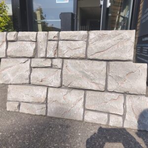 Panneau Mural PU Stone Effet Pierre 60x120cm - GRIS FONCE