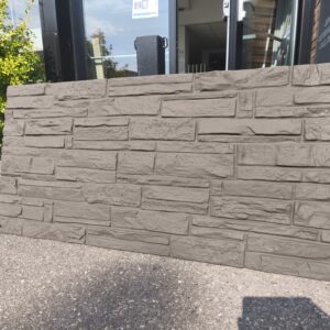 Panneau Mural PU Stone Effet Pierre de Parement 60x120cm - ANTHRACITE