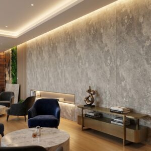 Panneau Mural PVC 122x260cm Mat en Relief Epaisseur 3mm - PIETRA GREY